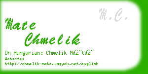 mate chmelik business card